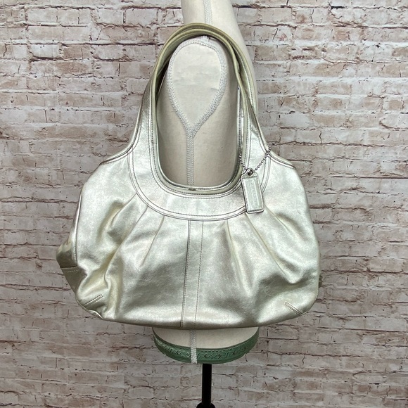 Coach Handbags - FINAL SALE‼️ Coach ergo gold Metallic leather bag